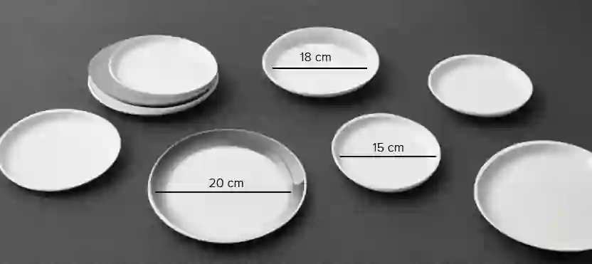Dimensions des assiettes